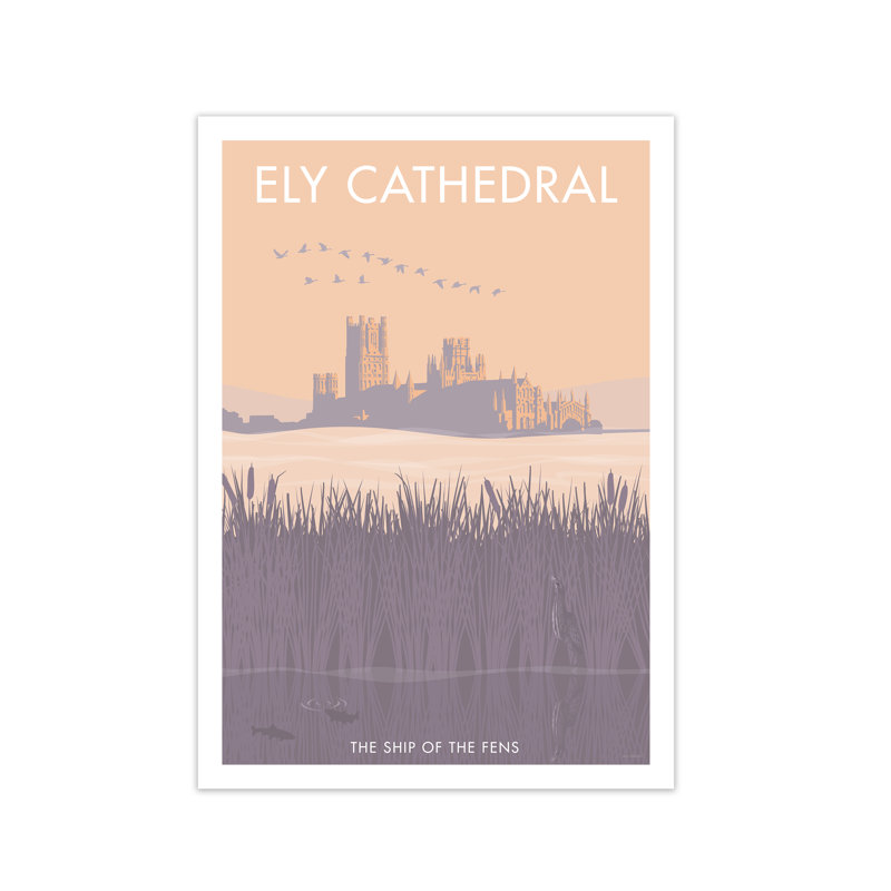 Ely Cathedral by Stephen Millership - Print, 84.1 cm H x 59.4 cm W x 1 cm D, No Frame