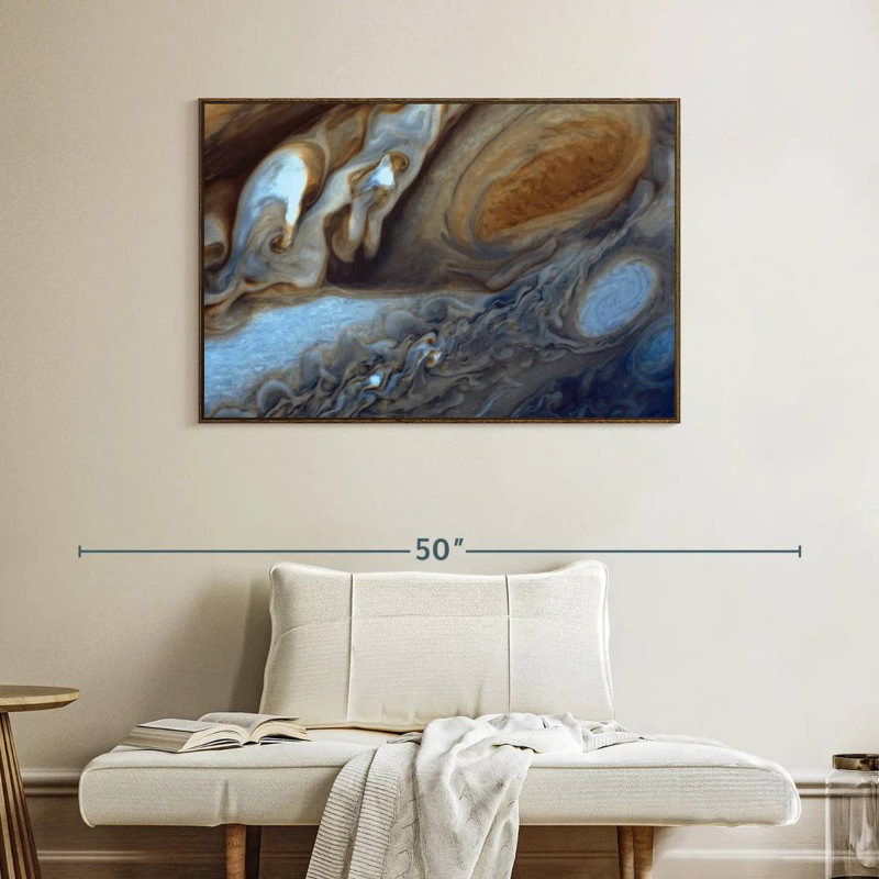 Formation du nuage de Jupiter, Cadre flottant noyer, 40 po x 27 po