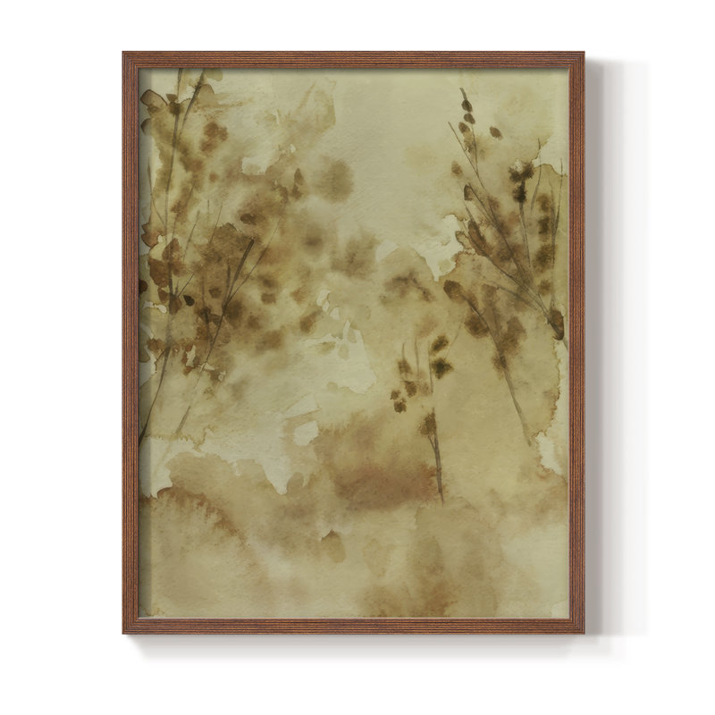 «Yellow Memory II», reproduction encadrée - bois massif, Noyer, H 30 po x l 24 po