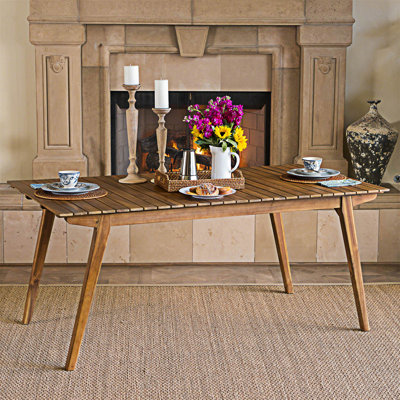 Table de salle à manger d'extérieur en bois