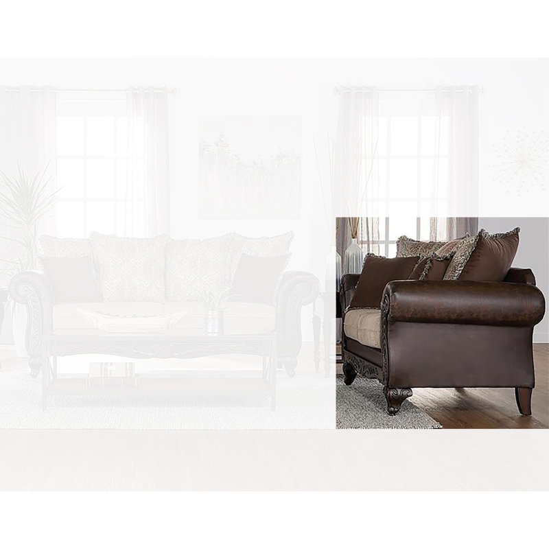 Harith Rolled Arm Loveseat