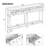 TREXM Retro Console Table with Four Drawers and Slim Profile, Gray Wash Finish