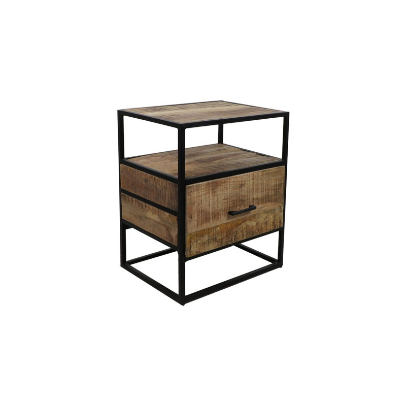 Anniyah 35cm W Metal Bedside Table