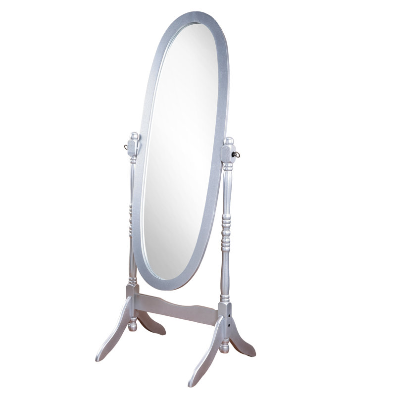 Miroir de plancher Modern Anna, Argent
