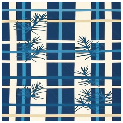 Édredon à motif écossais Mid-Century moderne