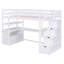 Lit mezzanine avec bureau et tablettes-964261542