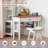 Space-Saving Corner Desk With Drawer And Storage Shelves, Compact Triangle Computer Desk For Home Office Or Bedroom