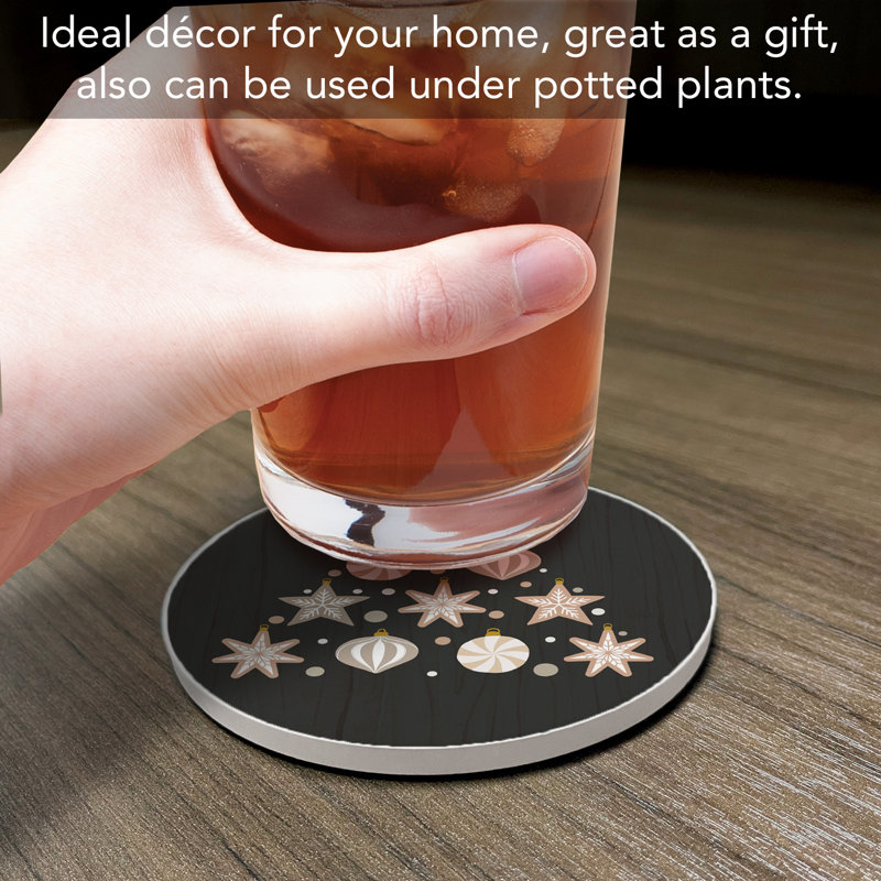 Dessous de verre rond ornemental