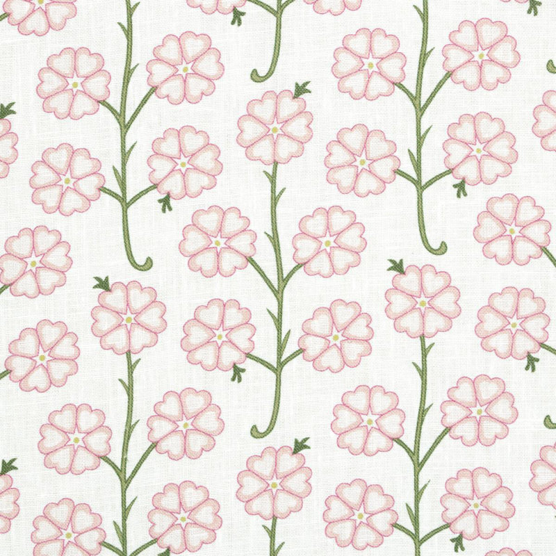 Schumacher x Neisha Crosland Gardenia Fabric, Rose