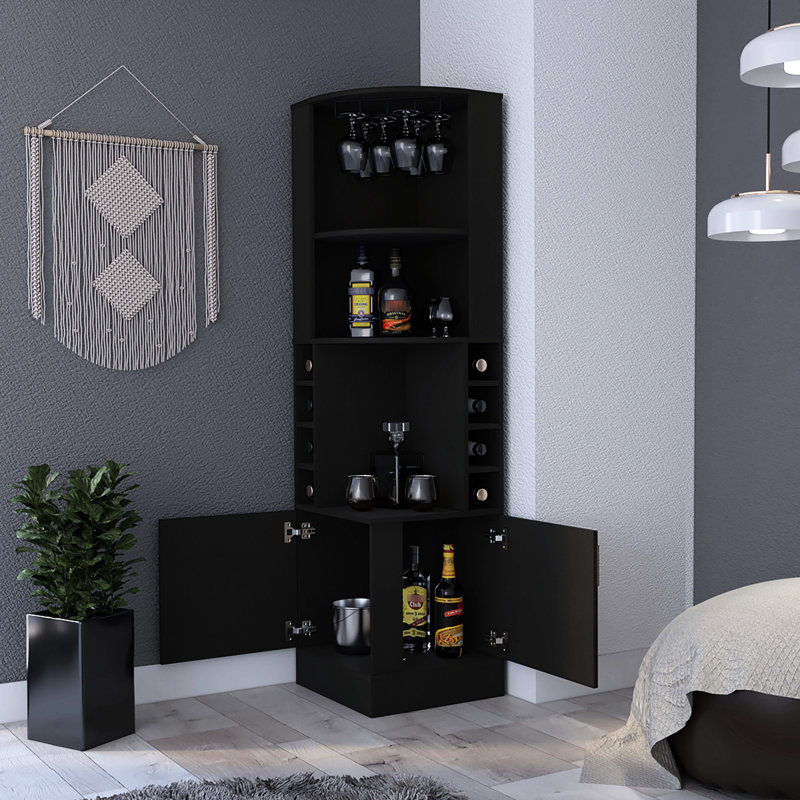 Armoire de bar 2 tablettes Black 8 - Contemporary Living, pièce essentielle pour la maison