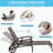 Adjustable Reclining Aluminum Chaise Lounge with Wheels