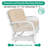 Winston Porter 5-piece Outdoor Patio White Wicker Conversation Sets, All Weather Outdoor Rattan Furniture Set Includes Glider Loveseat, 2 Coffee Table, 2 Swivel-gliders Chairs With Cushions-978762549
