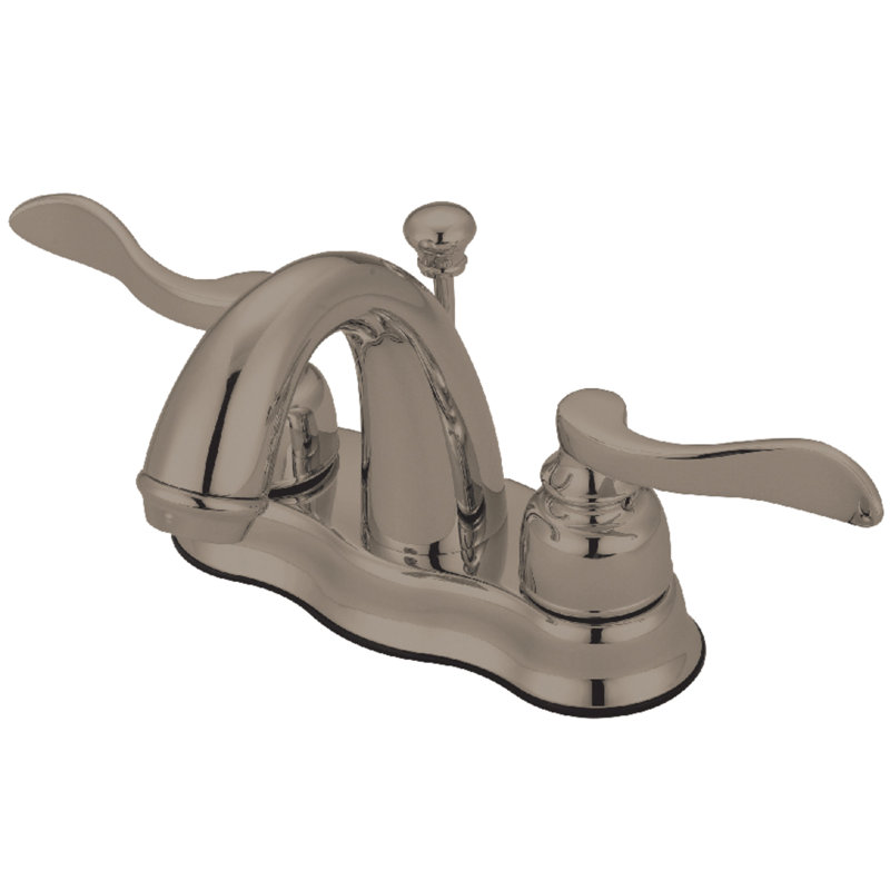 Robinet pour salle de bain avec ensemble de drain central à NuWave French, Nickel brossé