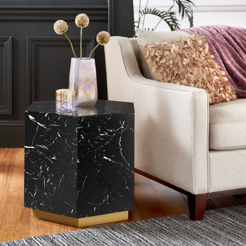 Table de bout Roman Block, Noir