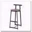 Ensemble de 3 tabourets de bar à hauteur de comptoir avec dossier ergonomique et siège en panneau de fibres à densité moyenne-133699551