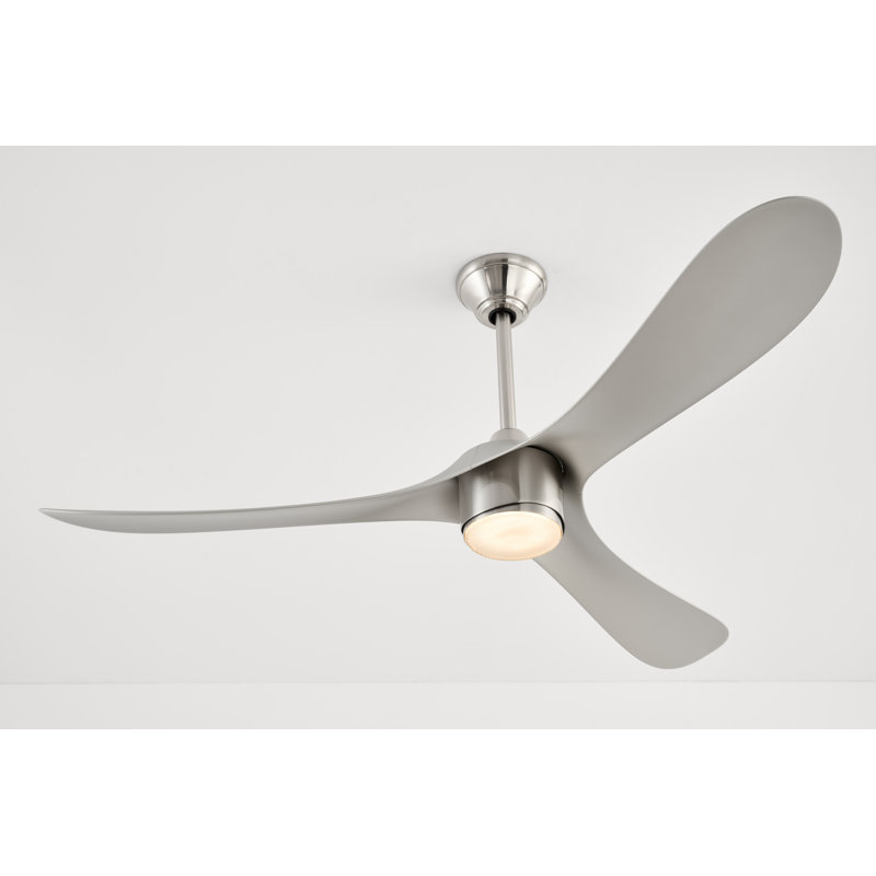 Aerocurve LED Smart Ceiling Fan, Brushed Steel
