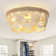 Bohemia 20" 4-Light Beige Beaded Flush Mount Smart Ceiling Fan with Light Kits and Remote