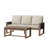 Patio Outdoor Cedar Wood Wicker 3-Seat Sofa Seating Group with Olefin Cushions, Rectangle Coffee Table-1653710046