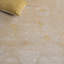 Tapis floral crème / jaune en laine / coton noué à la main Savorey-926540796