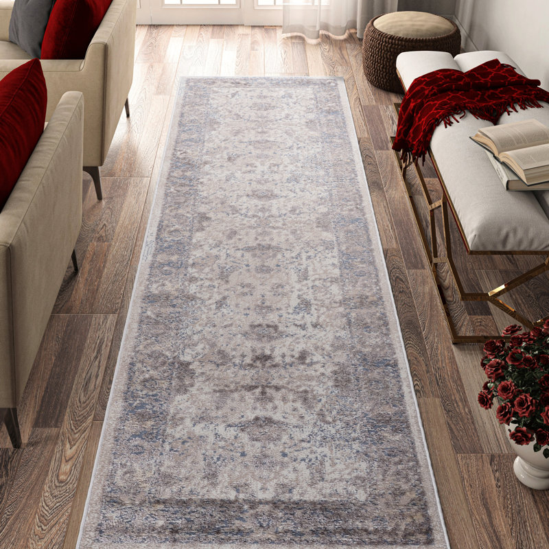 Brown/Beige Loom & Area Rug, 2X8, For Entryway, Stain , Non-Shedding, Fashionable 2X8 Rug In Brown/Beige, Stylish Study, Versatile Use