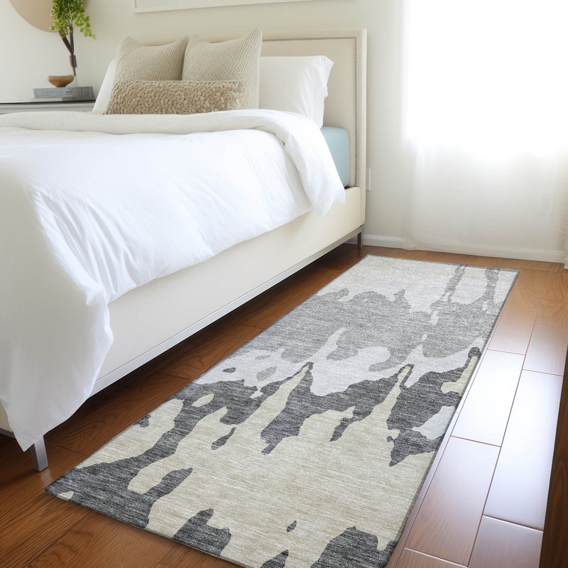 Premium Machine Washable Prisco Gray Rug, Runner 2'3" x 7'6"
