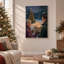 «Two People Singing Carols» par Lit Tree in Snow, art mural sur toile de Noël-2076256927