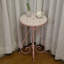  Table d'appoint en céramique, table d'appoint pour patio, support à plante rétro en métal, table d'appoint ronde pour porche, patio, balcon, décoration de salon-302193219