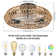 Mattawan 19.6"- 4 Light 7 Blade Caged Ceiling Fan with Remote Control and Light Kit Included