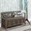Banc de rangement en bois massif Amherst