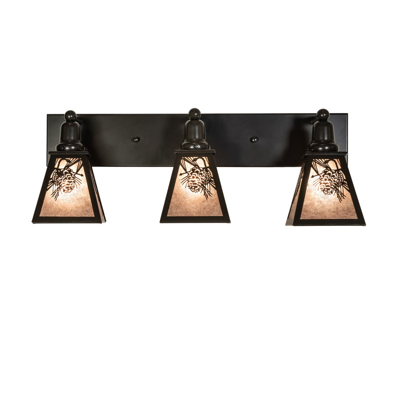 - Light Vanity Light, 10.5" H x 28" W x 9.25" D, Silver, Timeless Bronze