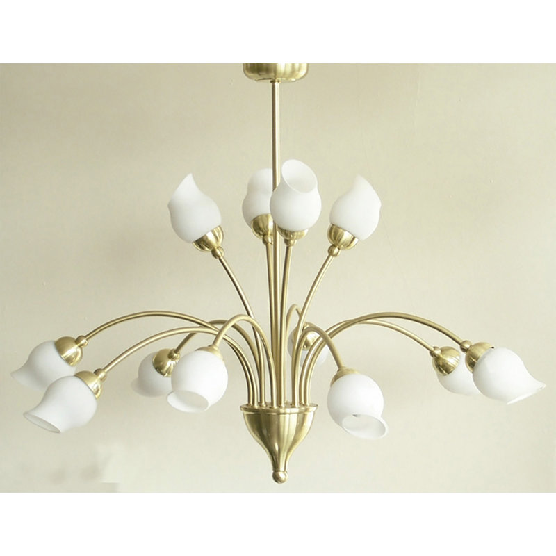 Kissinger 12 - Light Shaded Chandelier, Antique Copper