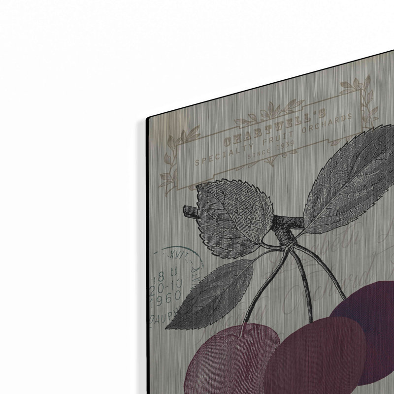 «Lark Manor» «Cherry Notes» par Studio Mousseau, art mural en métal, H 12 po x l 12 po