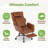 Ergonomic Cross Legged Office Chair With Footrest,leather Big And Tall Executive Chair With Wheels,reversible Armrest And Lumbar Pillow,135° Reclining Computer Wide Desk Chair For Home,office （3D Kneading Massage Head）-850370811