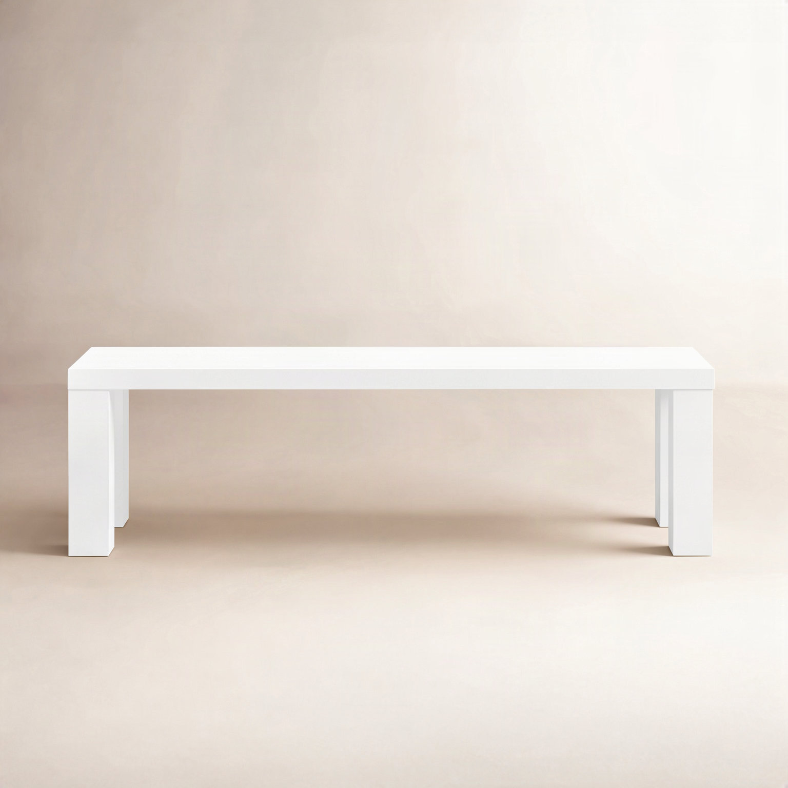 Carson Dining Bench, 19" H x 57" W x 15" D, White