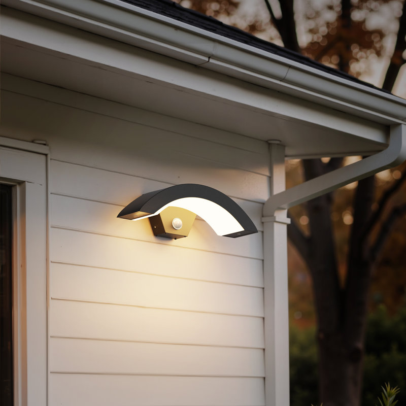 Charels Modern Lantern Dusk to Down LED Wall Sconce Lighting with Motion Sensor