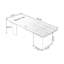 Bureau rectangulaire noir et blanc en bois massif avec 3 tiroirs-1879388168