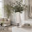 Fatihah Glass and Metal Aluminum Vase with Sculptural Base - Contemporary Decorative Design Featuring Sleek Glass Body and Artistic Textured Cast Metal Stand for Modern Interiors-317567695