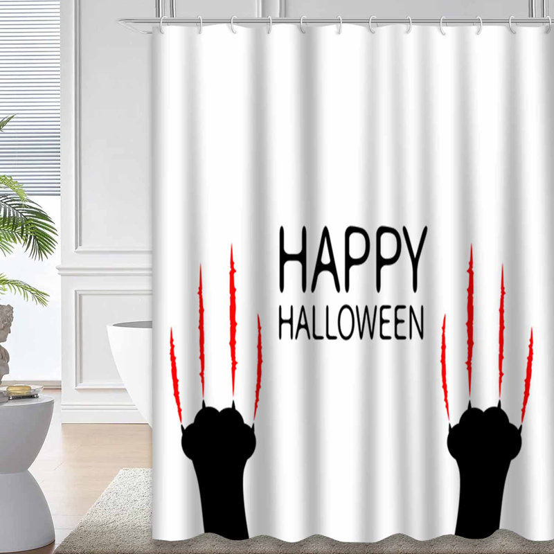 Rideau de douche Happy Halloween, L 72 po x l 72 po