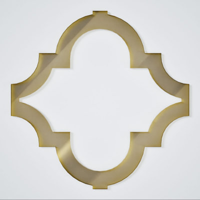 Panneaux muraux décoratifs en acrylique Marrakech, moyenne, l 15 3/8 po x H 15 3/8 po x T 1/8 po, miroir doré