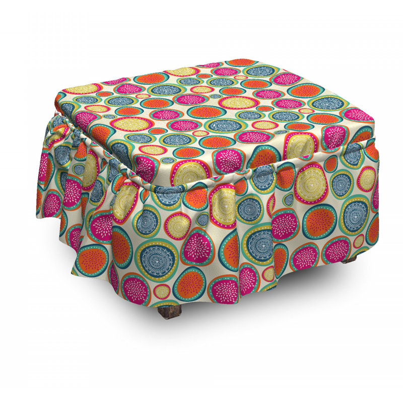 Housse pour repose-pieds motifs floral doodle