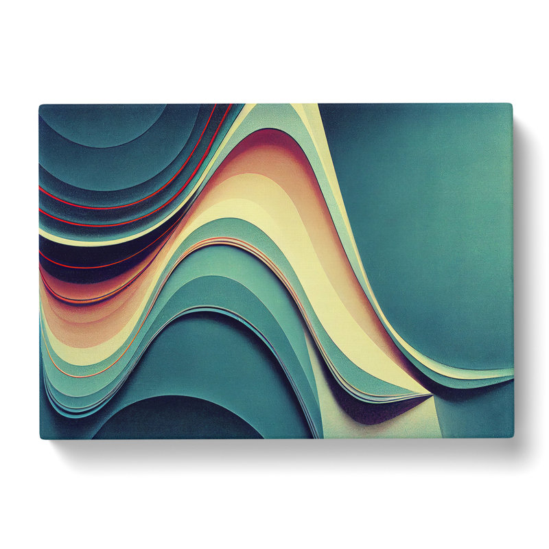 Modern Audio Soundwave Art Vol.3 Abstract - Wrapped Canvas, 35cm H x 50cm W x 3cm D