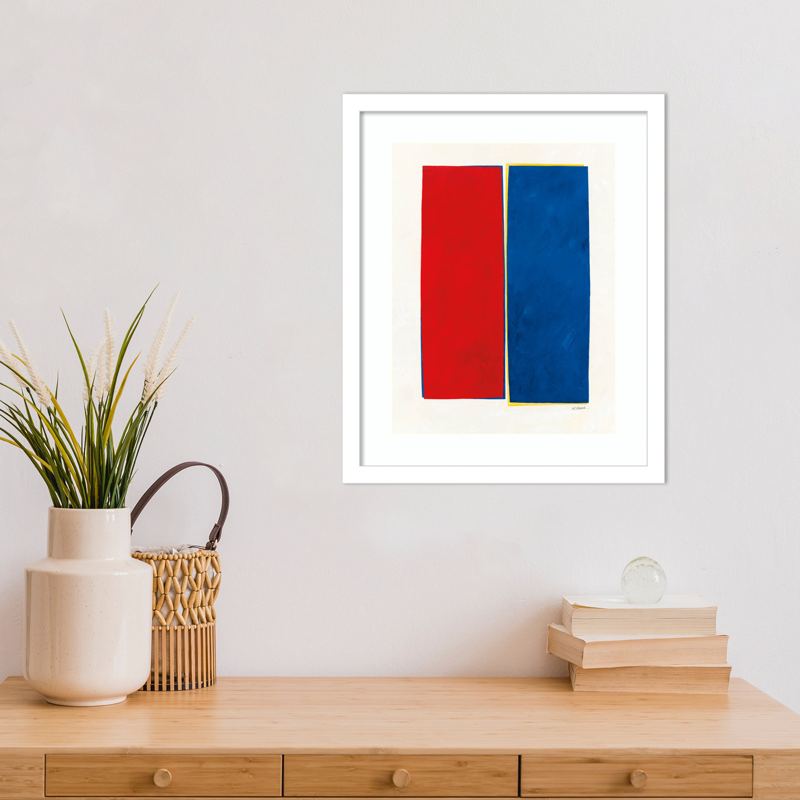 Lealia "Monolithic II" Print, White Framed, 17" H x 14" W