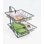 Two Tier Merchandiser with Square Wire Baskets - 12" x 15" x 15"