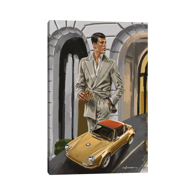 Vintage And Gold With Playing Cards by Sunflowerman - Wrapped Canvas Gallery-Wrapped Canvas Giclée, 30.48 cm H x 20.32 cm W