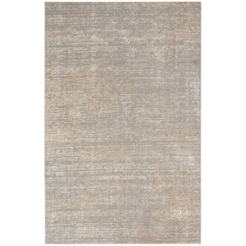 Tapis gris moderne Calvin Klein, Rectangle 3 pi 2 po x 5 pi