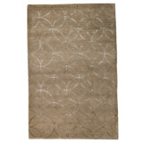 High-Quality Hand-Knotted Fawn Area Rug