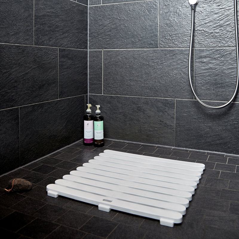 Non-Slip Shower Mat, White
