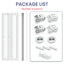 Portes de garde-robe coulissantes en verre givré double avec trousse de quincaillerie d'installation-105304900-125591953-125591955