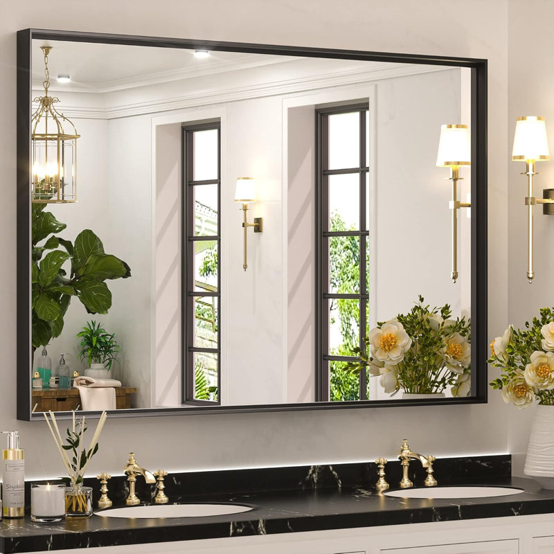 Miroir de salle de bain 1,18 po Lunara, 32 po x 40 po