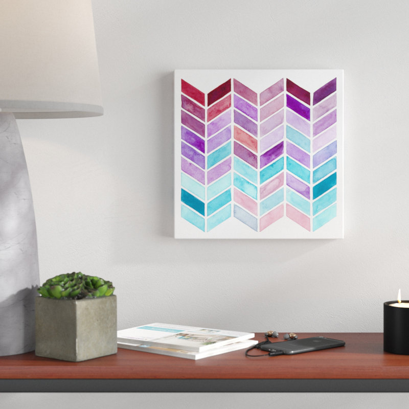 «Geometric Trance I», impression sur toile, H 12 po x l 12 po